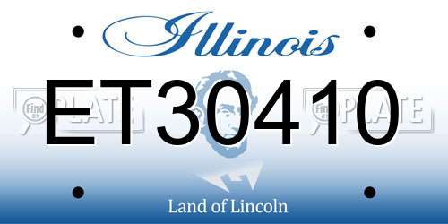 ET30410 Illinois License Plate