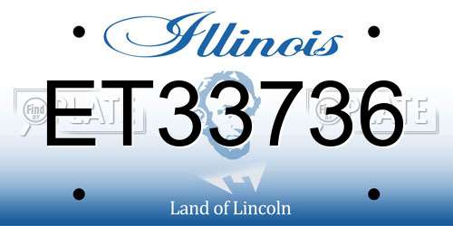 ET33736 Illinois License Plate