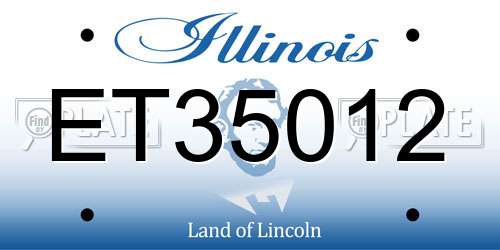 ET35012 Illinois License Plate