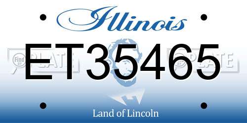 ET35465 Illinois License Plate