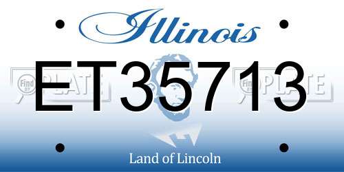 ET35713 Illinois License Plate