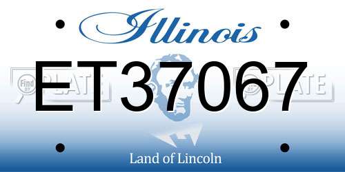 ET37067 Illinois License Plate