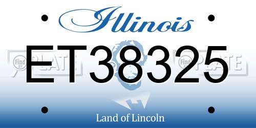 ET38325 Illinois License Plate