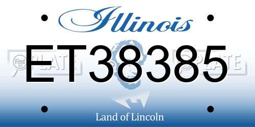 ET38385 Illinois License Plate