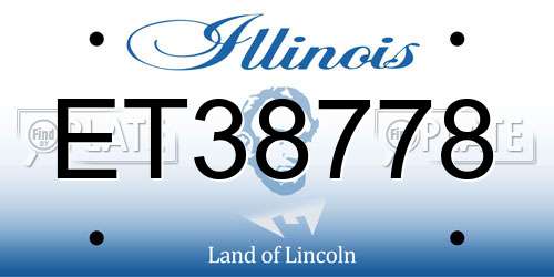 ET38778 Illinois License Plate