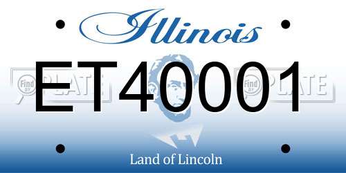 ET40001 Illinois License Plate