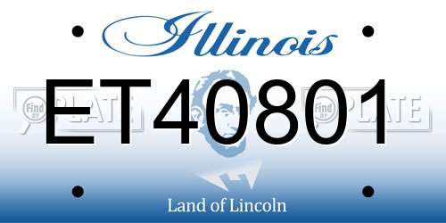ET40801 Illinois License Plate