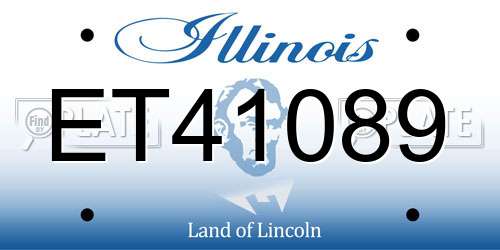 ET41089 Illinois License Plate
