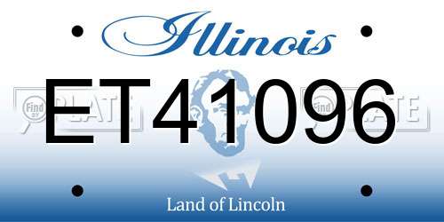 ET41096 Illinois License Plate