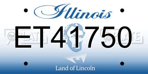 ET41750 Illinois License Plate