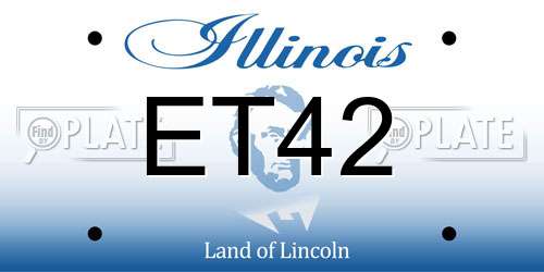 ET42 Illinois License Plate