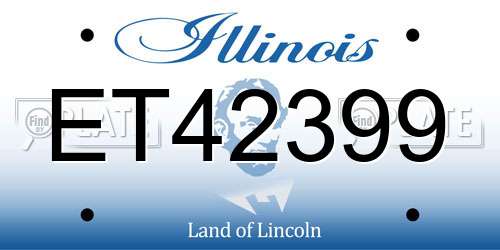 ET42399 Illinois License Plate
