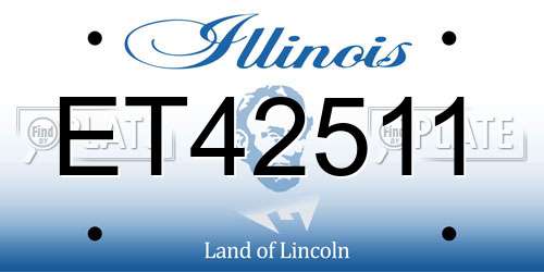 ET42511 Illinois License Plate