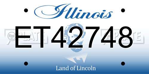 ET42748 Illinois License Plate