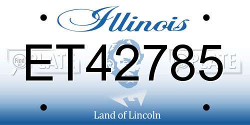 ET42785 Illinois License Plate