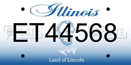 ET44568 Illinois License Plate
