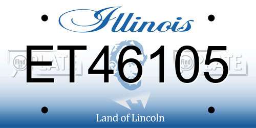 ET46105 Illinois License Plate