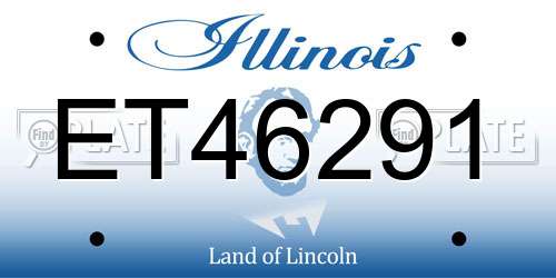 ET46291 Illinois License Plate
