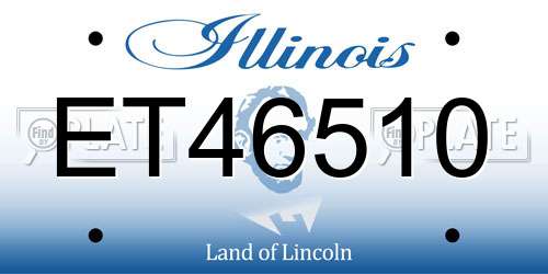 ET46510 Illinois License Plate