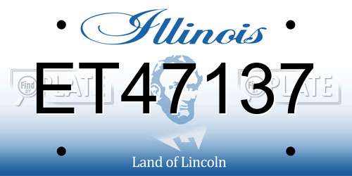 ET47137 Illinois License Plate