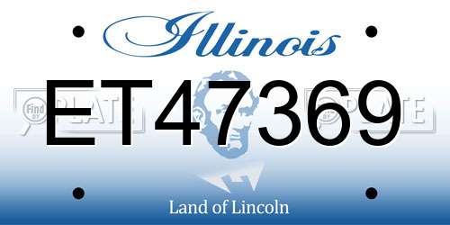 ET47369 Illinois License Plate
