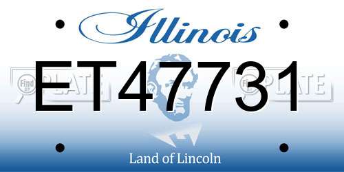 ET47731 Illinois License Plate