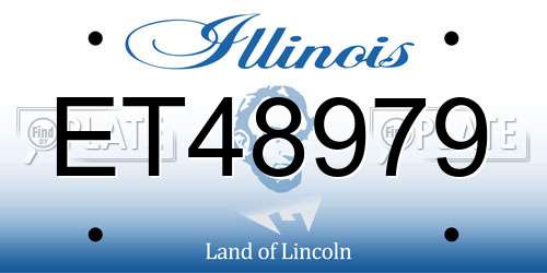 ET48979 Illinois License Plate