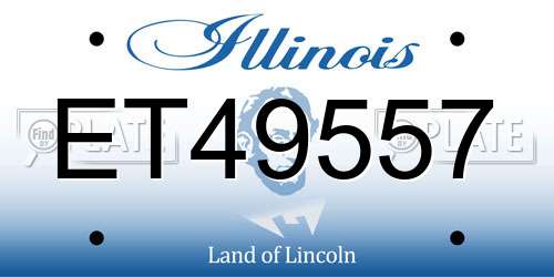 ET49557 Illinois License Plate