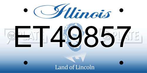 ET49857 Illinois License Plate