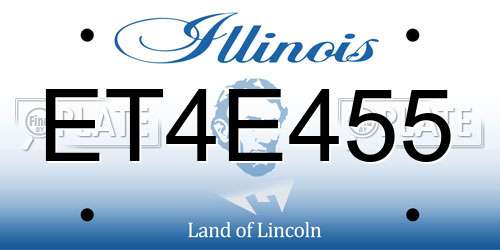 ET4E455 Illinois License Plate