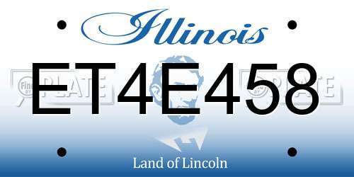 ET4E458 Illinois License Plate
