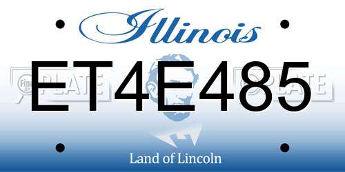 ET4E485 Illinois License Plate