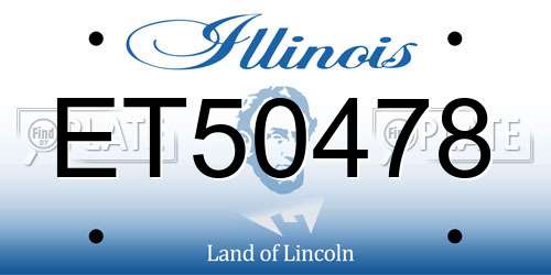ET50478 Illinois License Plate