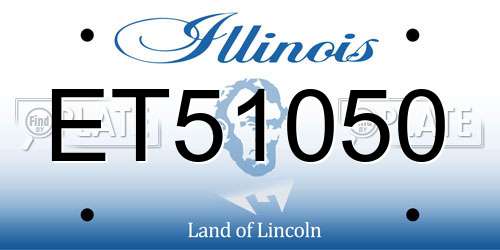 ET51050 Illinois License Plate