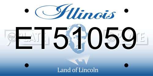 ET51059 Illinois License Plate