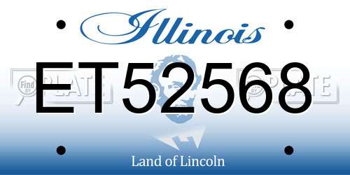 ET52568 Illinois License Plate