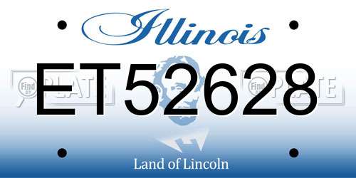 ET52628 Illinois License Plate