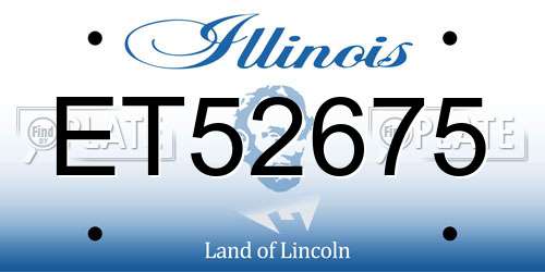 ET52675 Illinois License Plate