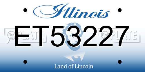 ET53227 Illinois License Plate