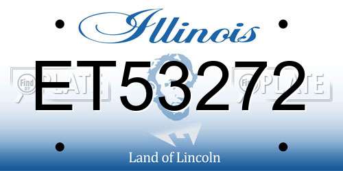 ET53272 Illinois License Plate