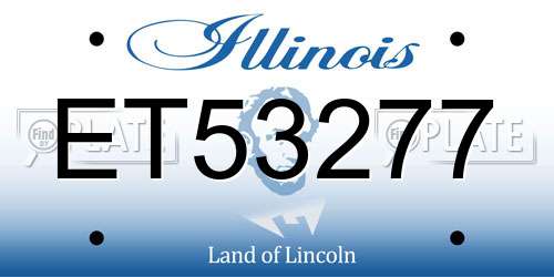 ET53277 Illinois License Plate