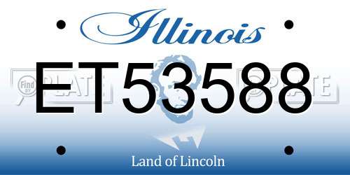 ET53588 Illinois License Plate