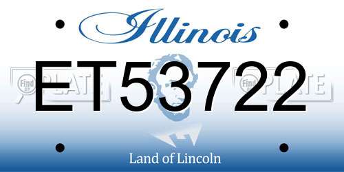 ET53722 Illinois License Plate