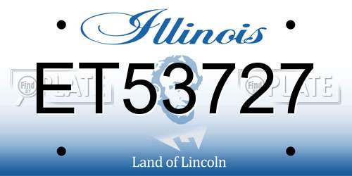 ET53727 Illinois License Plate