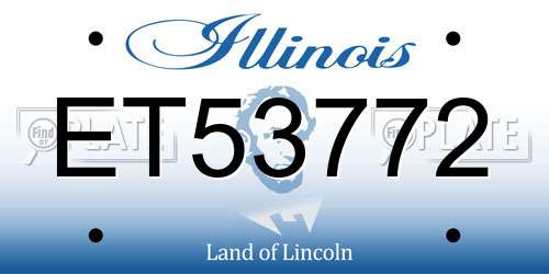 ET53772 Illinois License Plate