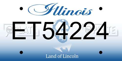 ET54224 Illinois License Plate