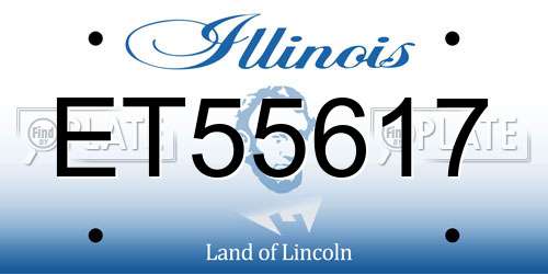 ET55617 Illinois License Plate