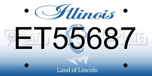 ET55687 Illinois License Plate