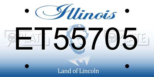ET55705 Illinois License Plate
