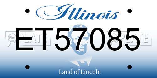 ET57085 Illinois License Plate
